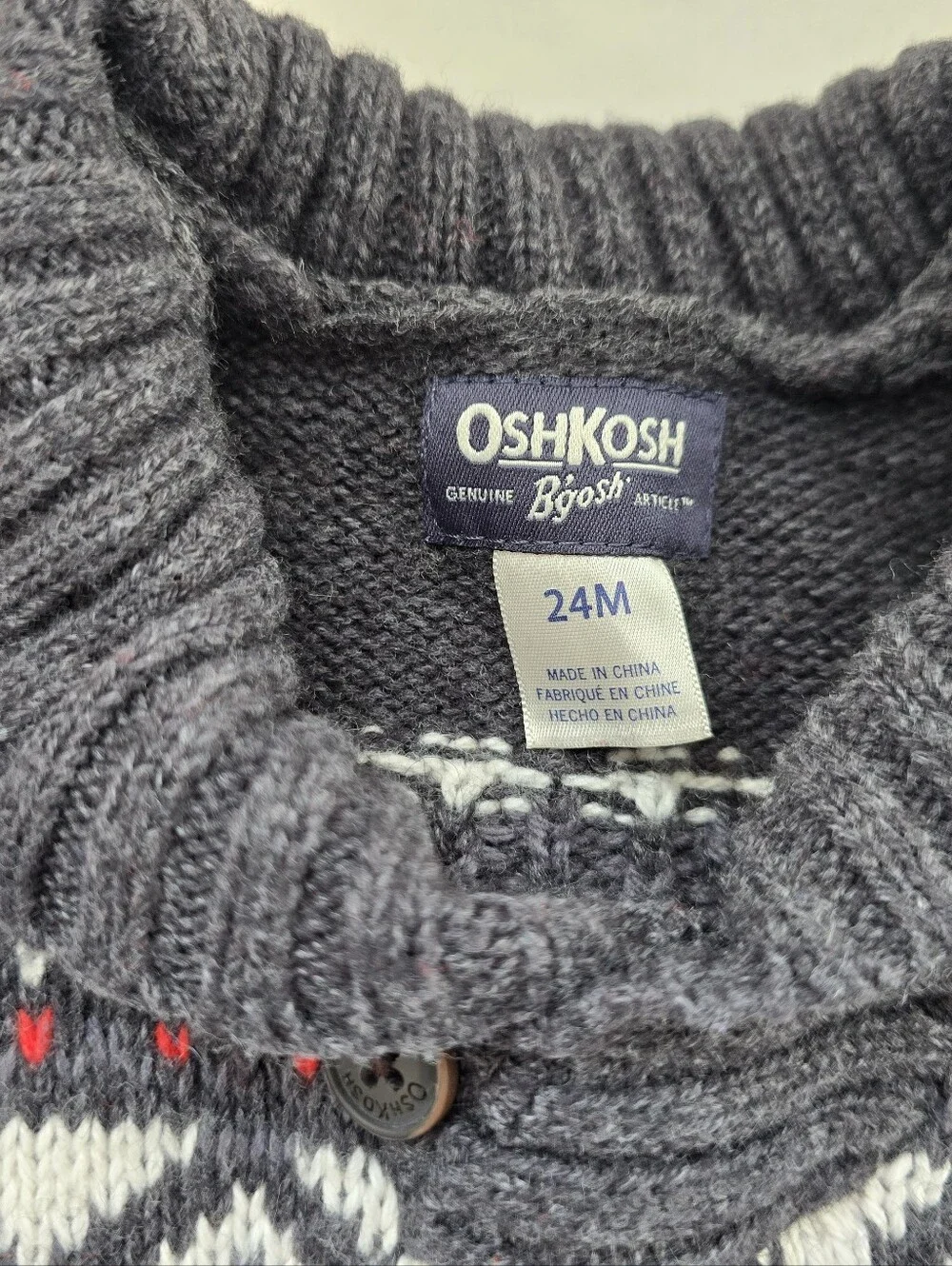 OshKosh Bgosh shawl collar